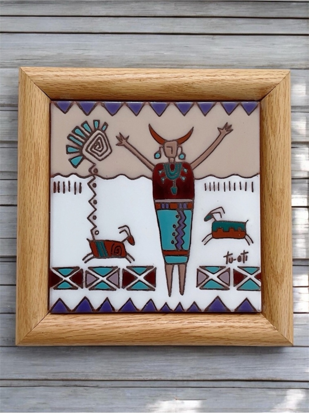 Vintage Southwestern Tile Wall Art Earthtones Tucson AZ 1995